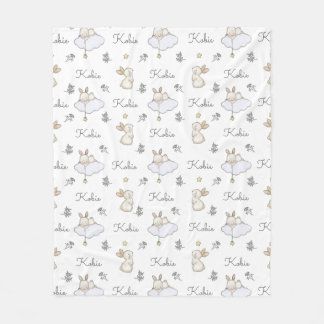 Soft Bunnies Personalisiert Name Blanket Fleecedecke