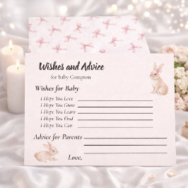 Soft Bunny Wishes & Advice Card Design Begleitkarte