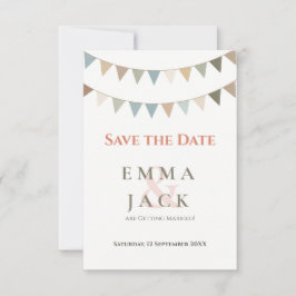 Soft bunting Hochzeit speichern Sie das Datum Save The Date