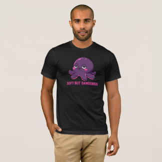 Soft But Dangerous | Sleepy Pastel Kawaii Octopus T-Shirt