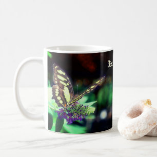 Soft Butterfly On Blume Personalisiert Kaffeetasse