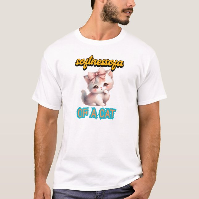 Soft Calm Cat with Beautiful Elegant Colors T-Shirt (Vorderseite)