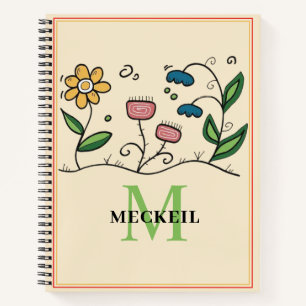 Soft Chic Blush Pink Peony Leafy Botanical Floral Notizbuch