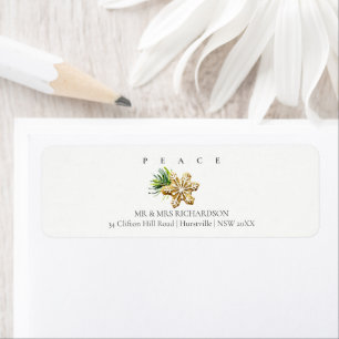 Soft Christmas Pine Star Cookie Adresse Frieden