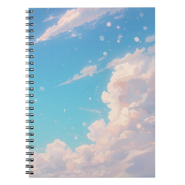 Soft Cloud Notizbuch, Pastell Himmel Journal, Blau Notizblock (Vorderseite)