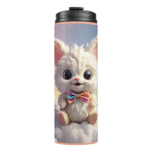 "Soft Cloud Whiskers" Thermosbecher (Vorderseite)