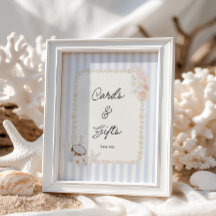 Soft Coastal Bridal Shower Cards & Gifts