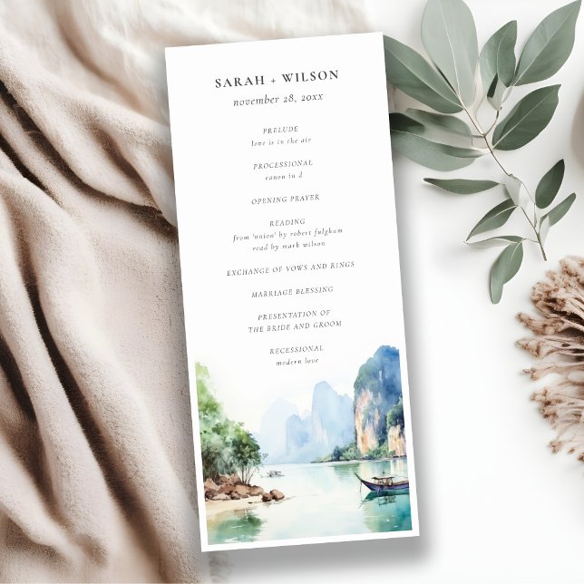 Soft Coastal Thailand Seascape Wedding Programm (Von Creator hochgeladen)