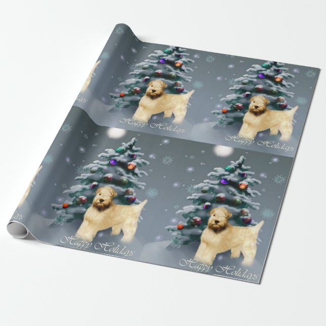 Soft Coat Wheaten Terrier Weihnachten Geschenkpapier (Ungerollt)