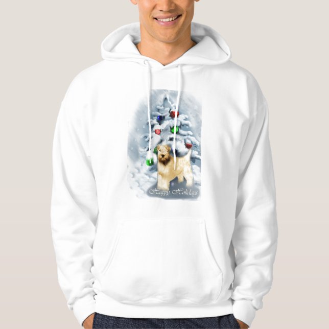 Soft Coat Wheaten Terrier Weihnachten Hoodie (Vorderseite)