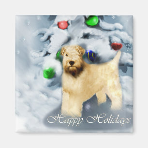 Soft Coat Wheaten Terrier Weihnachten Magnet