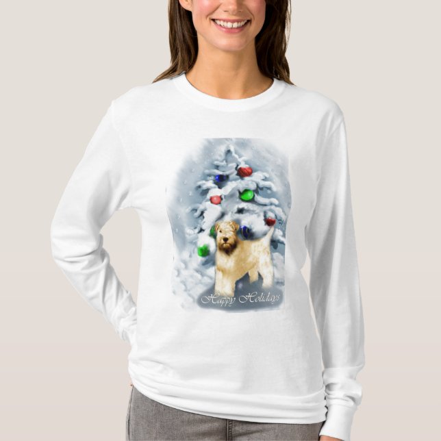 Soft Coat Wheaten Terrier Weihnachten T-Shirt (Vorderseite)