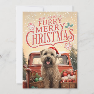 Soft Coat Wheaten Terrier Weihnachtskarte Feiertagskarte