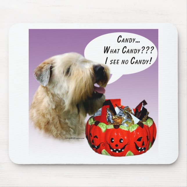 Soft Coated Wheaten Terrier Halloween Candy Mousepad (Vorne)