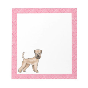 Soft-Coated Wheaten Terrier Hund Liebe Herz Muster Notizblock