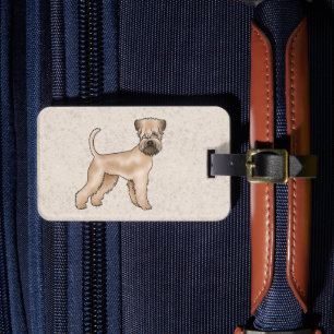 Soft-Coated Wheaten Terrier Hund mit individuellem Gepäckanhänger