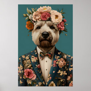 Soft Coated Wheaten Terrier im Anzug Poster