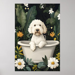Soft Coated Wheaten Terrier im Badewannen Poster