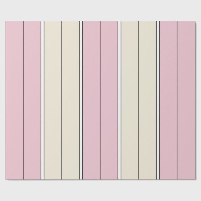 Soft Color Vertical Stripe Pattern Design Geschenkpapier (Flach)