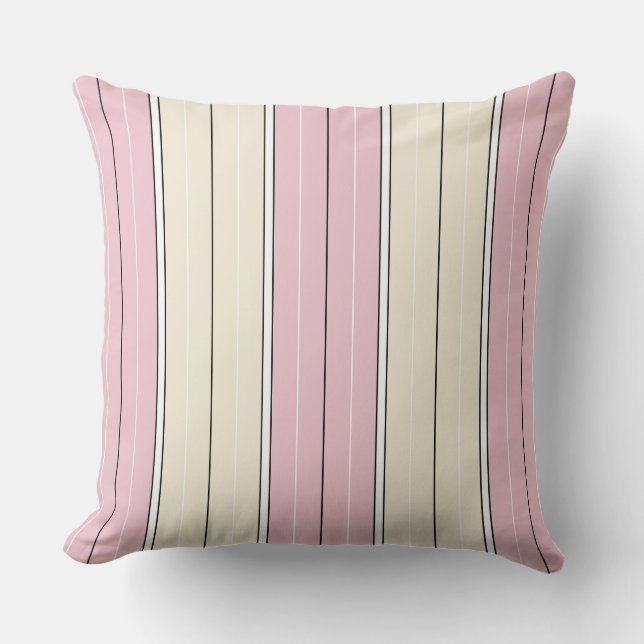 Soft Color Vertical Stripe Pattern Design Kissen (Vorderseite)