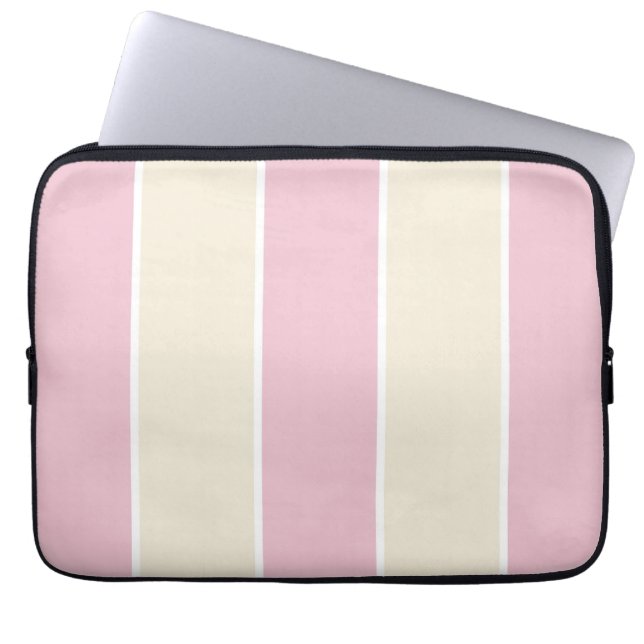 Soft Color Vertical Stripe Pattern Design Laptopschutzhülle (Vorderseite)