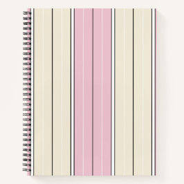 Soft Color Vertical Stripe Pattern Design Notizbuch