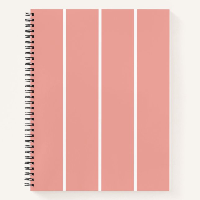 Soft Color Vertical Stripe Pattern Design Notizbuch (Vorderseite)