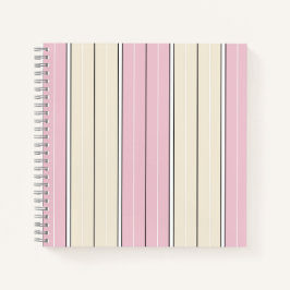 Soft Color Vertical Stripe Pattern Design Notizbuch