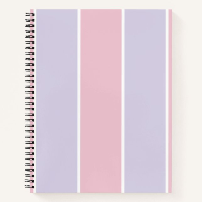 Soft Color Vertical Stripe Pattern Design Notizbuch (Vorderseite)