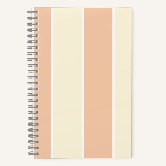 Soft Color Vertical Stripe Pattern Design Notizbuch (Vorderseite)