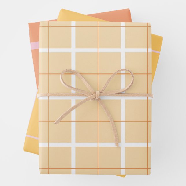 Soft Color Vertical Stripe Pattern Point Design Geschenkpapier Set (Beispiel)