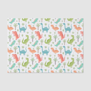 Soft Colors Dinosaurier Palmen Bäume Kinder Seidenpapier