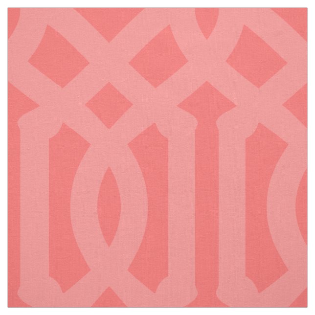 Soft Coral Trellis Große Skala Stoff (Muster)