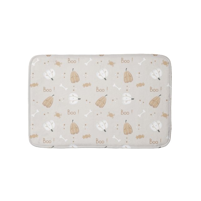 Soft Cosy Halloween Pattern Bath Mat Badematte (Vorderseite)