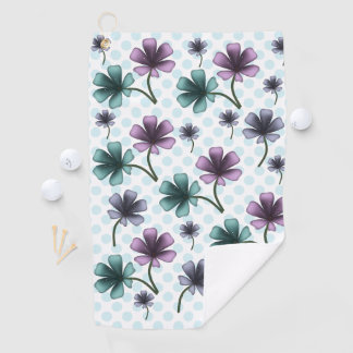 Soft Cottagecore Floral Pattern | Pastel Aesthetic Golfhandtuch