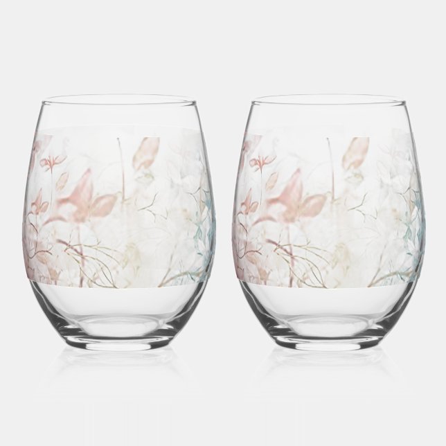Soft Cotton Stemless Wine Glass Set Weinglas Ohne Stiel (Vorderseite)