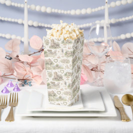 Soft Cream English Village Wedding Watercolor Geschenkschachtel