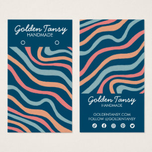 Soft Curves Blue Earring Juwelier Display Card