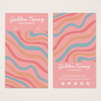 Soft Curves Pink Earring Juwelier Display Card