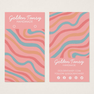 Soft Curves Pink Earring Juwelier Display Card