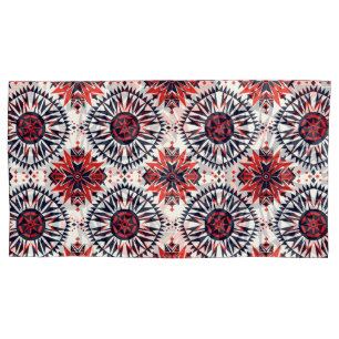 Soft Cyan "Cosmic Interlock" King-Sized Pillowcase Kissenbezug