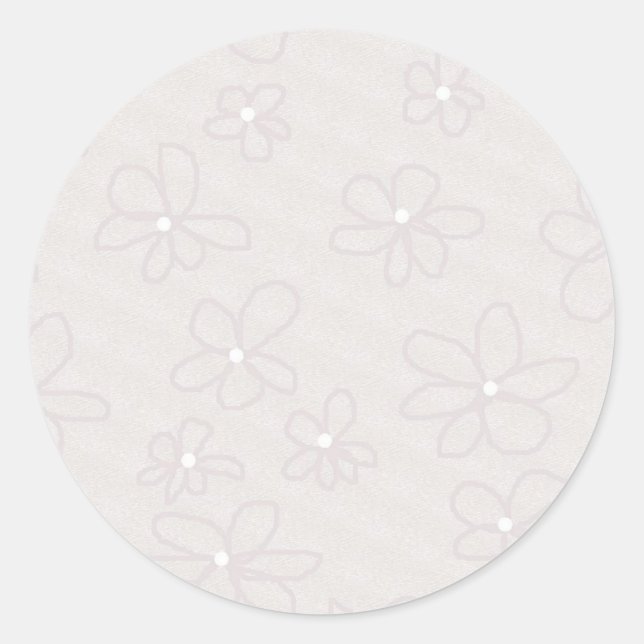 Soft Daisies Sticker oder Namensmarken (Vorderseite)