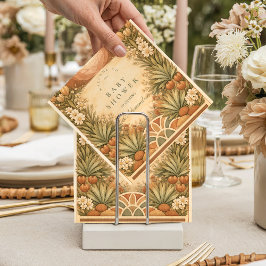 Soft Desert Wildflowers Baby Shower Serviette