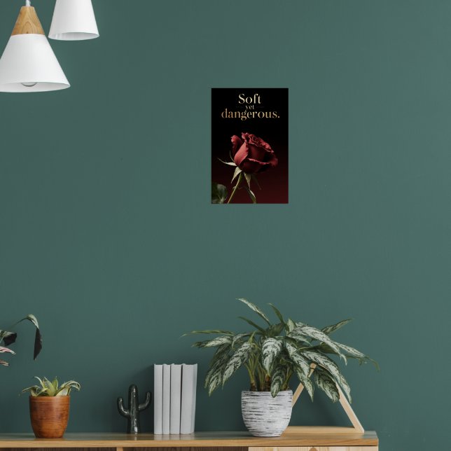 "Soft doch Dangerous" Minimalistische Wall Art Poster (Wohnzimmer 1)
