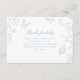 Soft Dusty Blue Chinoiserie Bücher für Baby Begleitkarte