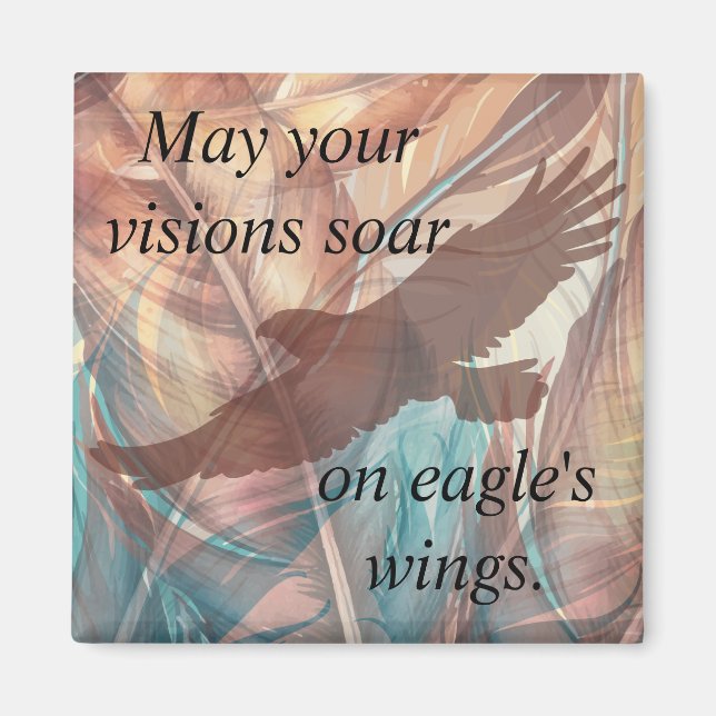 Soft Eagle und Feather Magnet (Vorne)