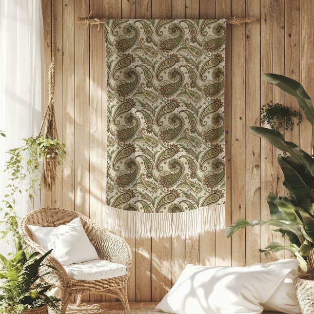 Soft Earthy Blanket mit Bohemischem Swirbelmuster Fleecedecke (Soft Earthy Blanket with Bohemian Swirl Pattern)