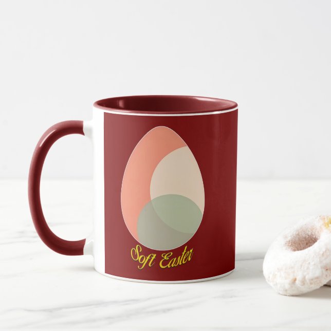 Soft Easter – Pastel Egg Illustration - caneca Tasse (Mit Donut)
