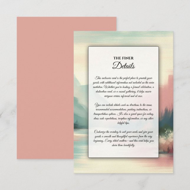 Soft Echoes of the Mountains Begleitkarte (Vorne/Hinten)