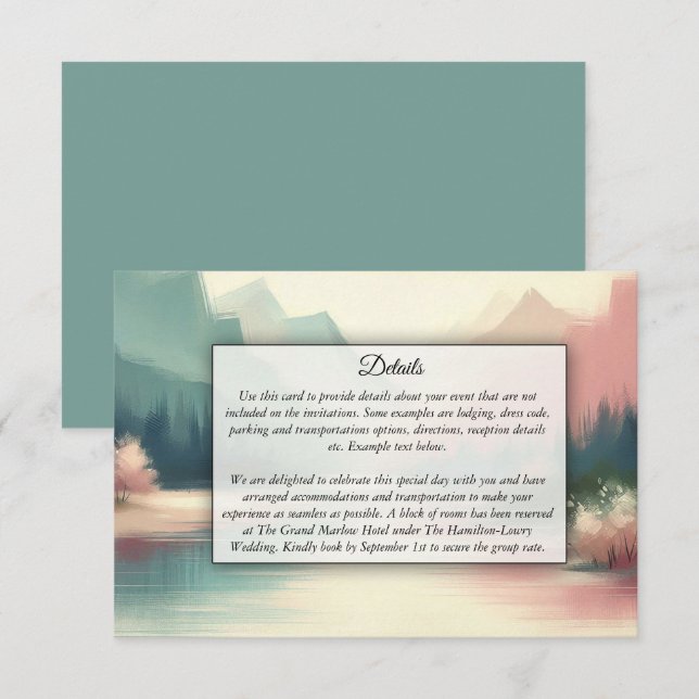 Soft Echoes of the Mountains Begleitkarte (Vorne/Hinten)